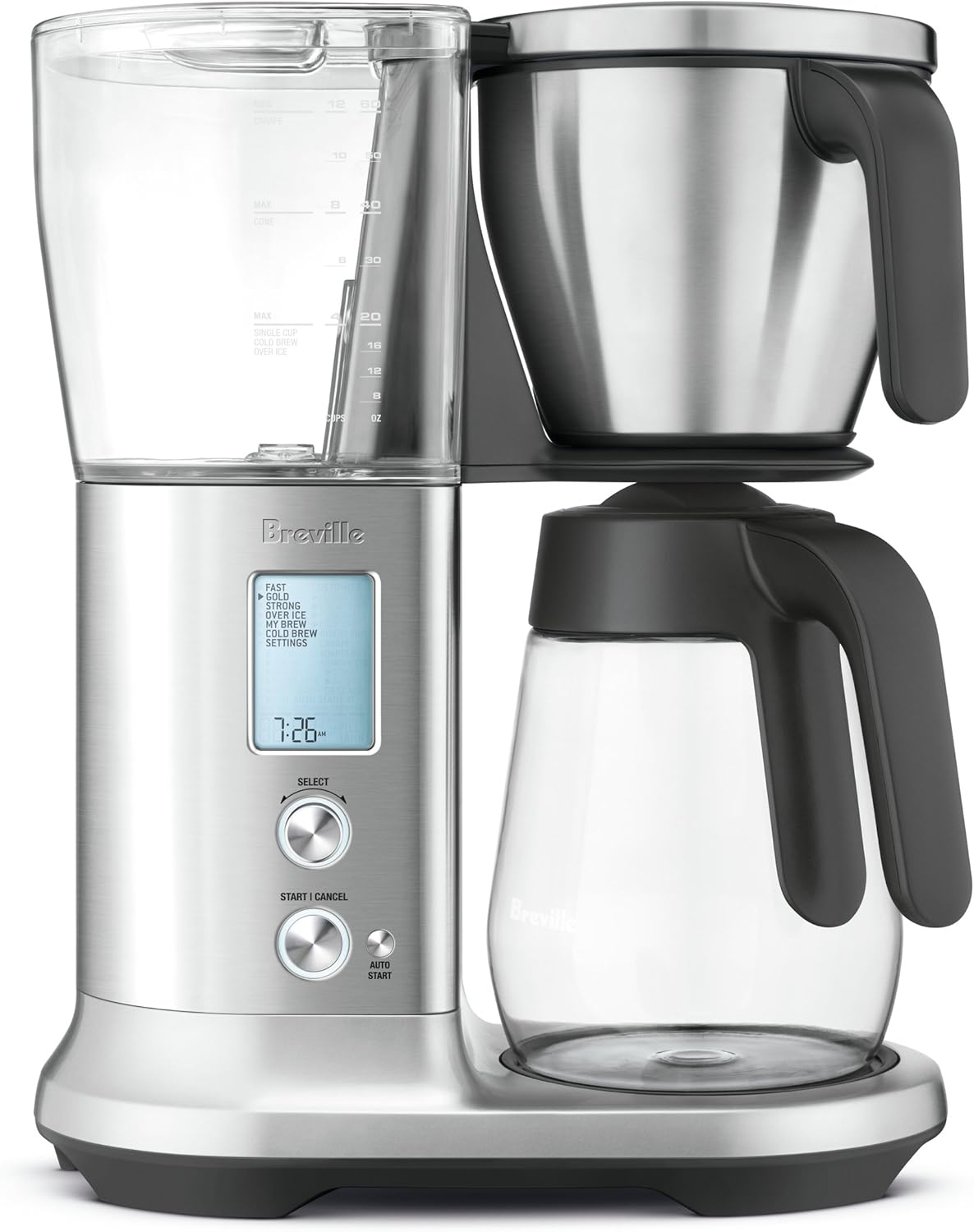 Breville BDC400BSS Precision Brewer Glass, Coffee Maker, Brushed Stainless Steel