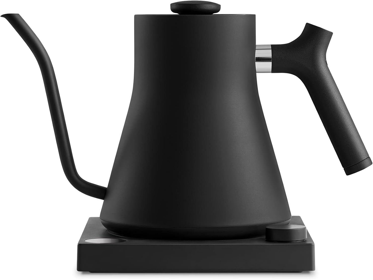 Fellow Stagg EKG Electric Gooseneck Kettle - Pour-Over Coffee and Tea Pot, Stainless Steel, Quick Heating, Matte Black, 0.9 Liter