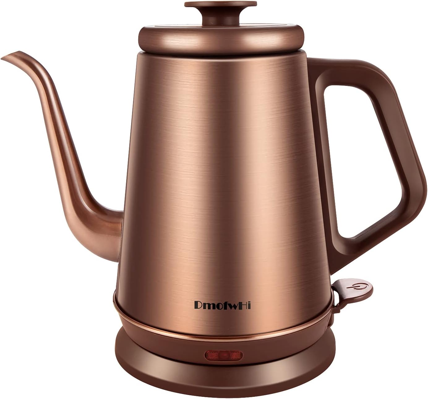 DmofwHi 1000W Gooseneck Electric Kettle (1.0L),100% Stainless Steel BPA Free Electric Tea Kettle with Auto Shut - Off Protection, Pour Over Coffee Kettle for Coffee and Tea-Copper