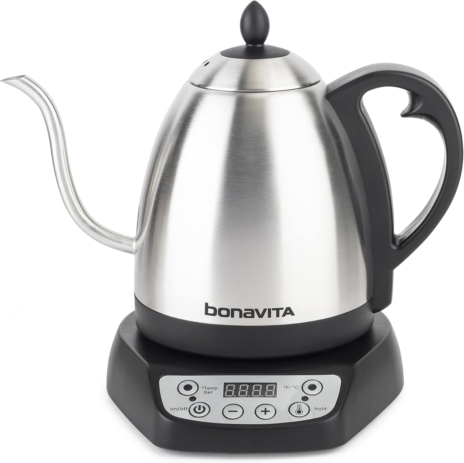 Bonavita 1.0L Variable Temperature Electric Kettle, 1.0 Liters, Metallic
